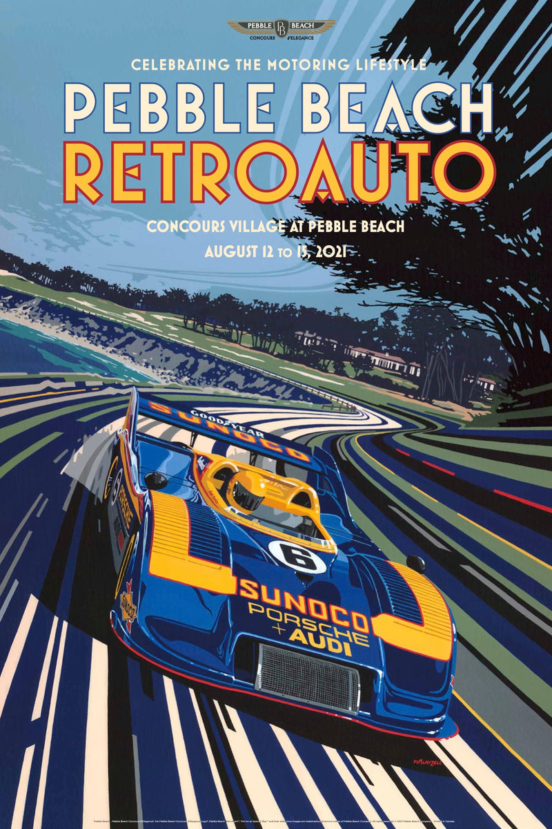 2021 Pebble Beach RetroAuto Poster – Pebble Beach Concours d'Elegance