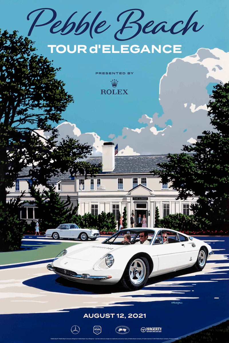 2021 Pebble Beach Tour d'Elegance Poster – Pebble Beach Concours d