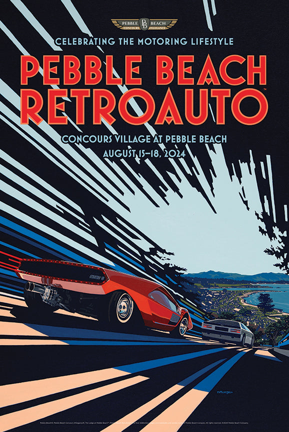 2024 Pebble Beach Retro Auto Poster