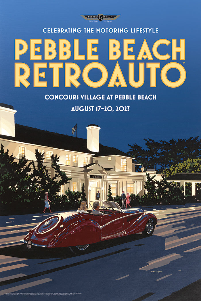 2023 Pebble Beach Retro Auto Poster